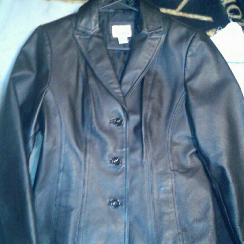 New East5th Genuine Leather Black Jacket